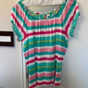 Vineyard Vines scoopneck cotton blouse, size L